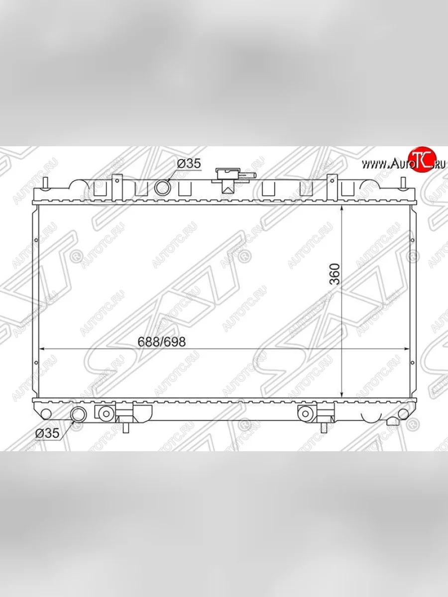 Радиатор двигателя (трубчатый, МКПП/АКПП) SAT Nissan Bluebird Sylphy G10 седан дорестайлинг (2000-2003)  в Керчи Республика Крым