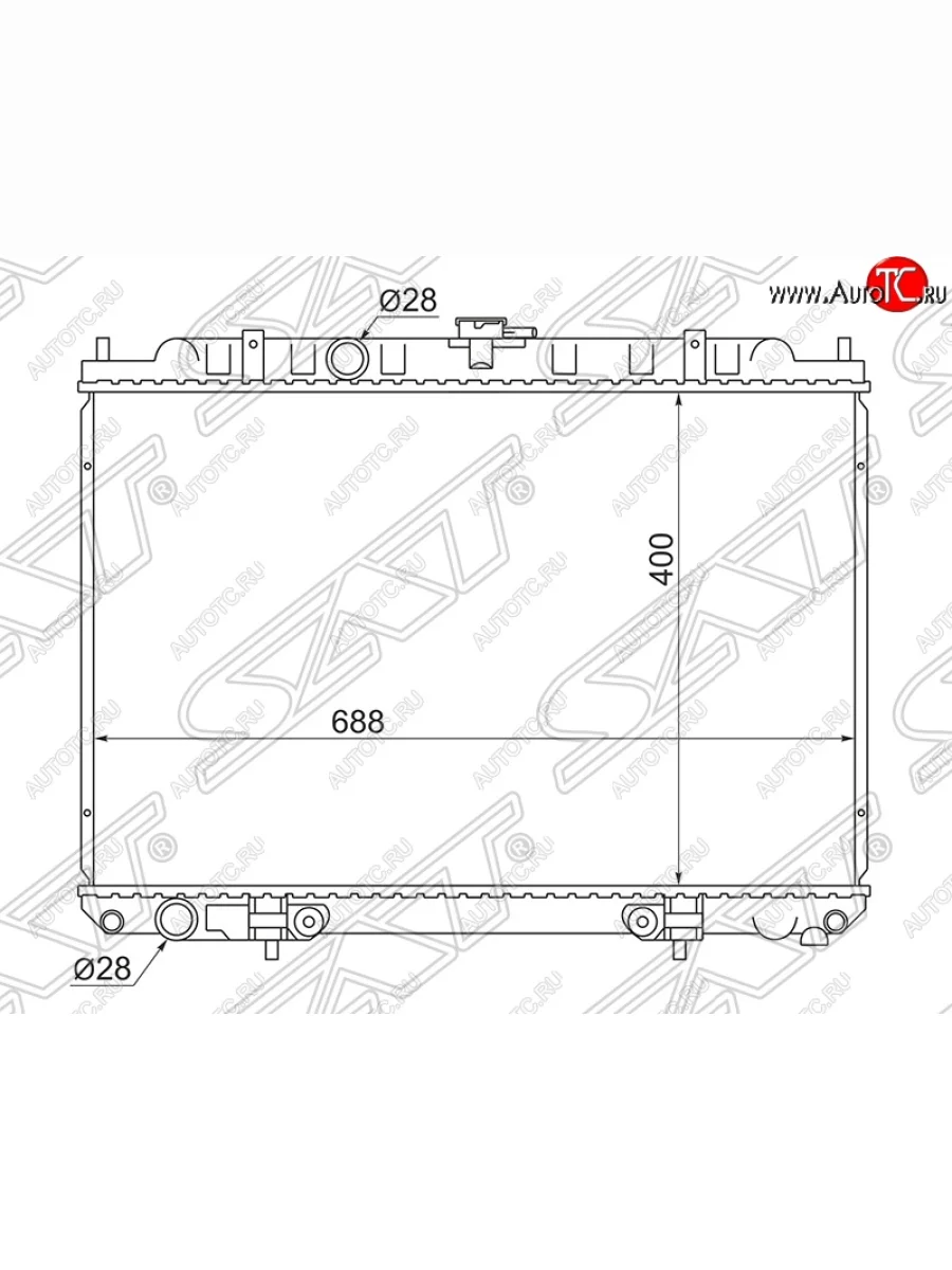 Радиатор двигателя (трубчатый, QG18EM, МКПП/АКПП) SAT Nissan Avenir W11 универсал рестайлинг (2000-2005)  в Воронеже Воронежской области