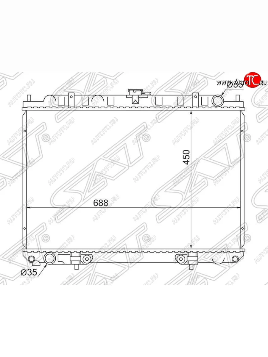 Радиатор двигателя (трубчатый, МКПП/АКПП) SAT Nissan Liberty дорестайлинг (1998-2001)  с доставкой в г. Керчь