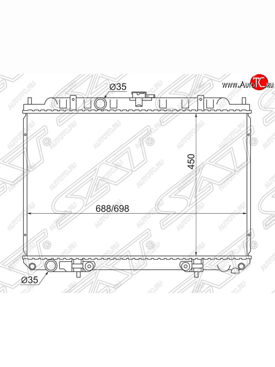 Радиатор двигателя (трубчатый, МКПП/АКПП) SAT Nissan Liberty рестайлинг (2001-2004)  в Керчи Республика Крым