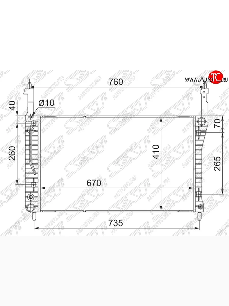 Радиатор двигателя SAT (пластинчатый, МКПП/АКПП) Chevrolet Captiva 1-ый рестайлинг (2011-2013)  с доставкой в г. Керчь