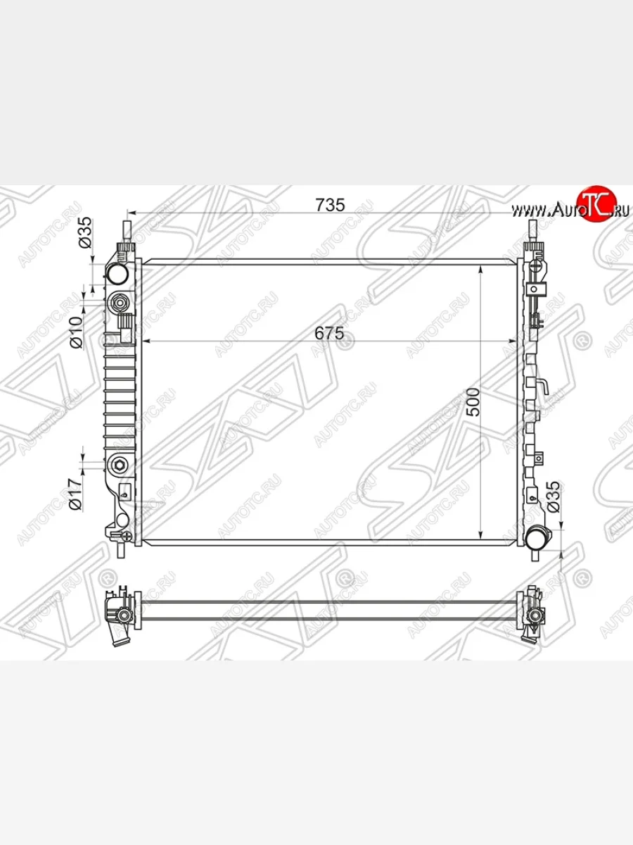 Радиатор двигателя SAT (пластинчатый, 2.2D, МКПП/АКПП) Opel Antara рестайлинг (2010-2015)  в Перми Пермском крае