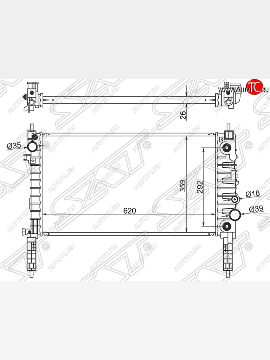 Радиатор двигателя (пластинчатый, 1.4, АКПП) SAT Opel Mokka  дорестайлинг (2012-2016)  в Перми Пермском крае
