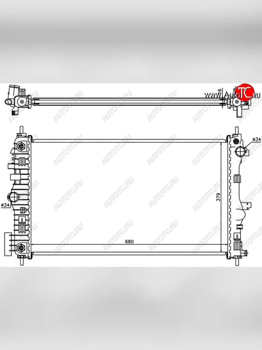 Радиатор двигателя (пластинчатый, 2.0, МКПП/АКПП) SAT Opel Insignia A дорестайлинг седан (2008-2013)  с доставкой в г. Пермь