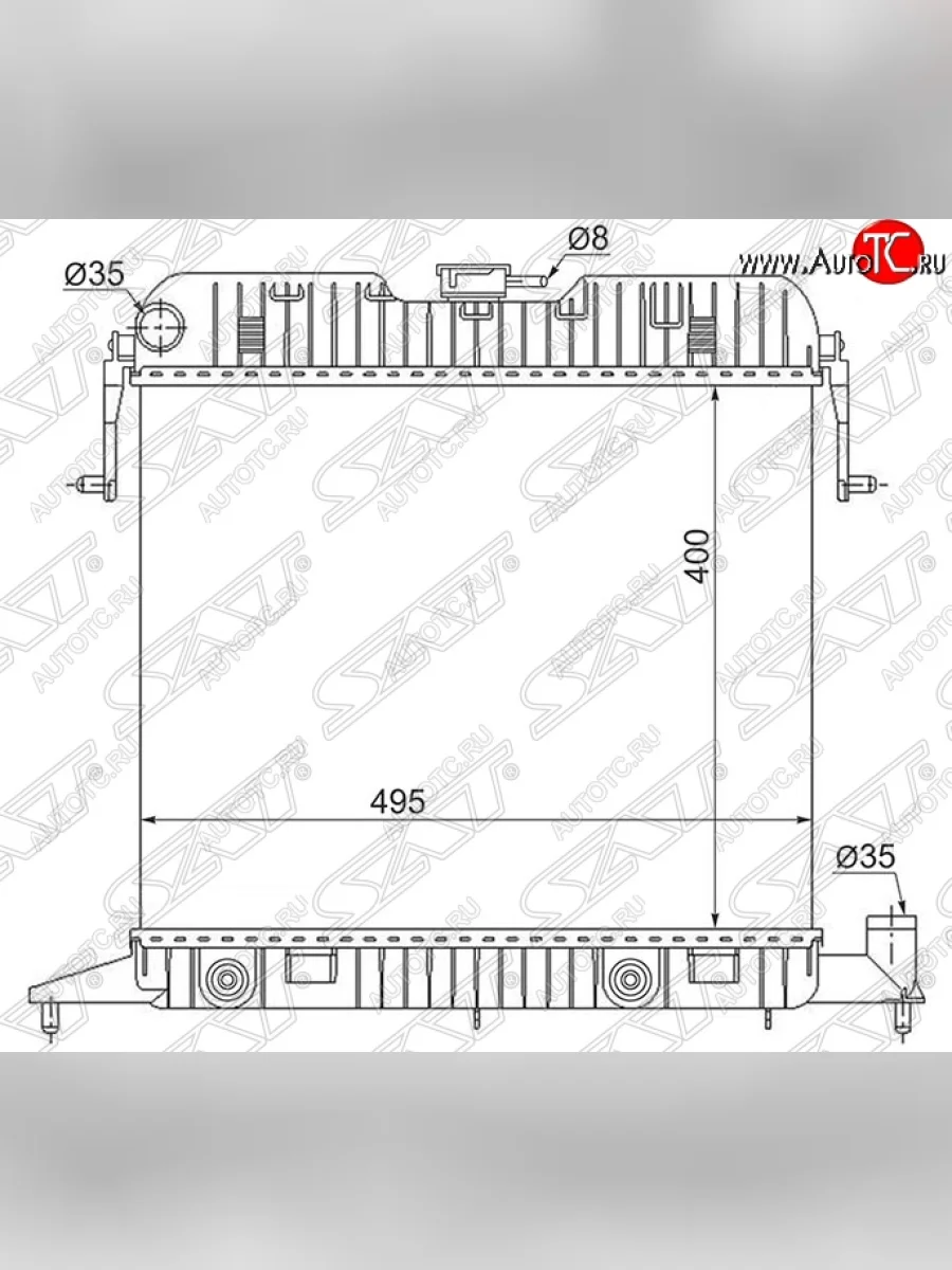 Радиатор двигателя (пластинчатый, 1.8/2.0, АКПП) SAT Opel Omega A универсал (1986-1994)  в Перми Пермском крае