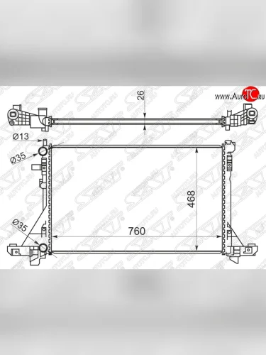 Радиатор двигателя (пластинчатый, 2.3, МКПП) SAT Renault Master FV,JV фургон дорестайлинг (2010-2015)