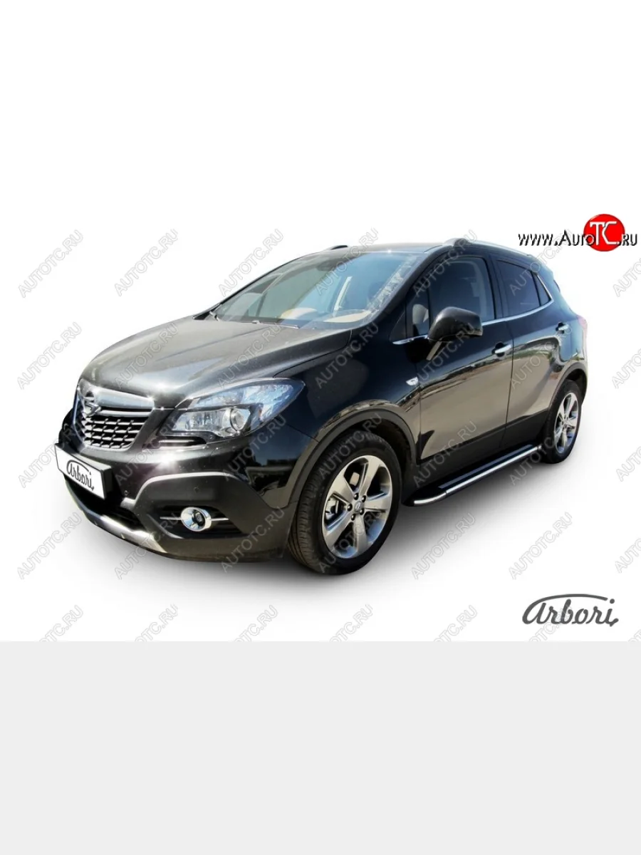 Порожки для ног Arbori Luxe Black Opel Mokka  дорестайлинг (2012-2016)  с доставкой в г. Керчь