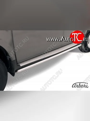 Защита штатных порогов Arbori (нержавейка, d42 mm). Renault Duster HS дорестайлинг (2010-2015)