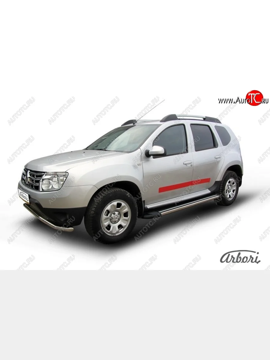 Порожки для ног Arbori Luxe Black Renault Duster HS дорестайлинг (2010-2015)  в Перми Пермском крае