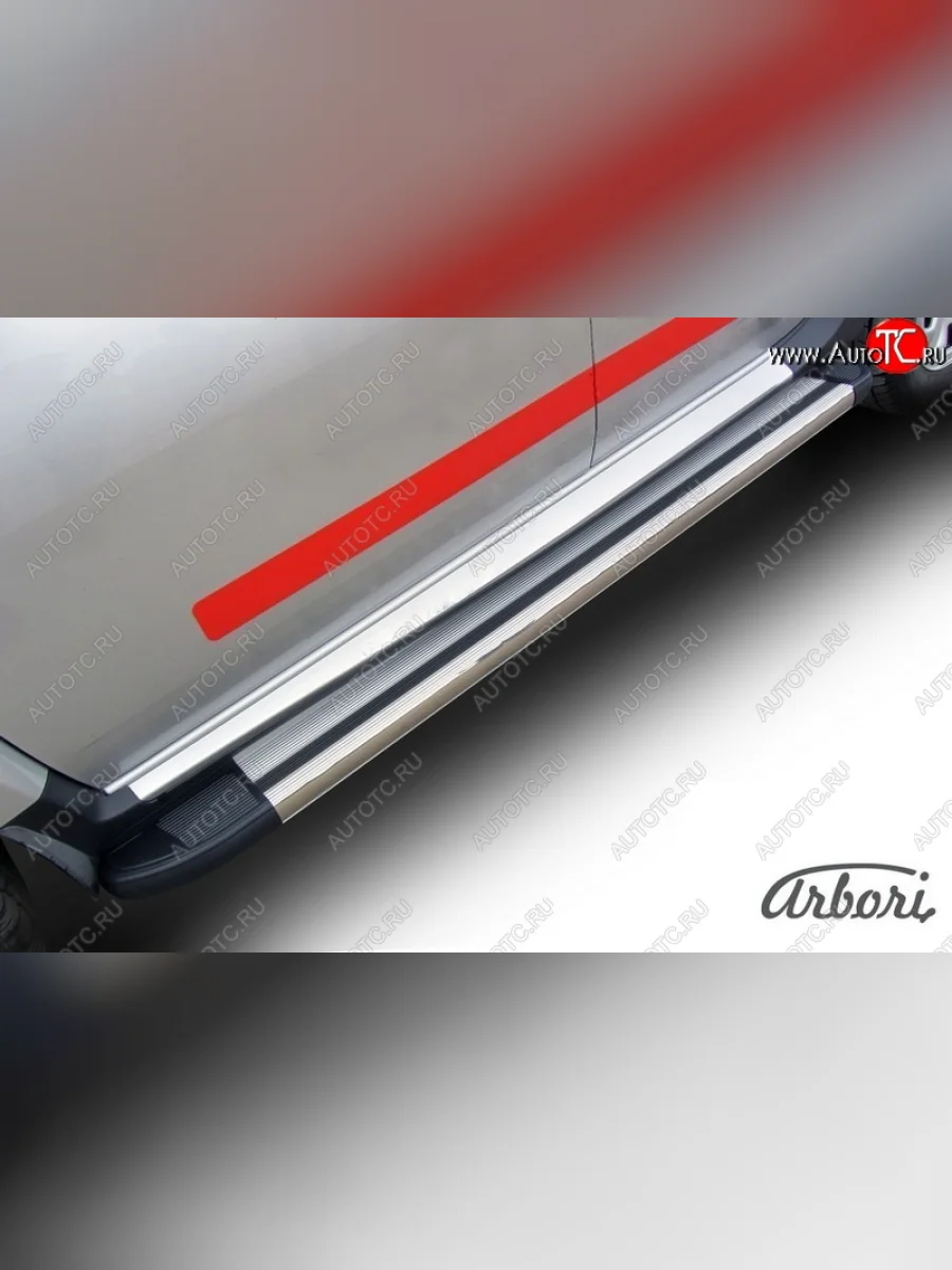 Порожки для ног Arbori Luxe Silver Renault Duster HS дорестайлинг (2010-2015)  в Самаре Самарской области