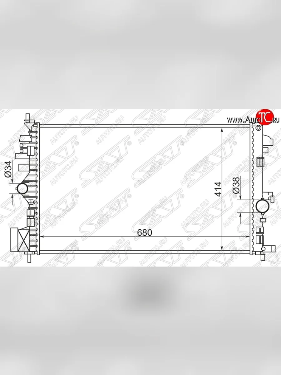 Радиатор двигателя (трубчатый, 1.6/1.8, МКПП/АКПП) SAT Opel Insignia A рестайлинг седан (2013-2017)  с доставкой в г. Пермь