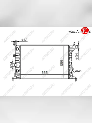 Радиатор двигателя SAT Opel Vectra B седан рестайлинг (1999-2003)