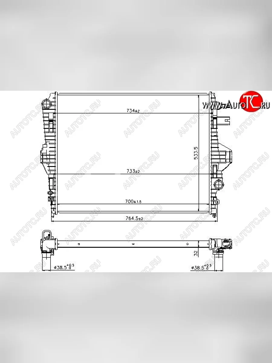 Радиатор двигателя SAT Porsche Cayenne 955 (2002-2006)  в Перми Пермском крае