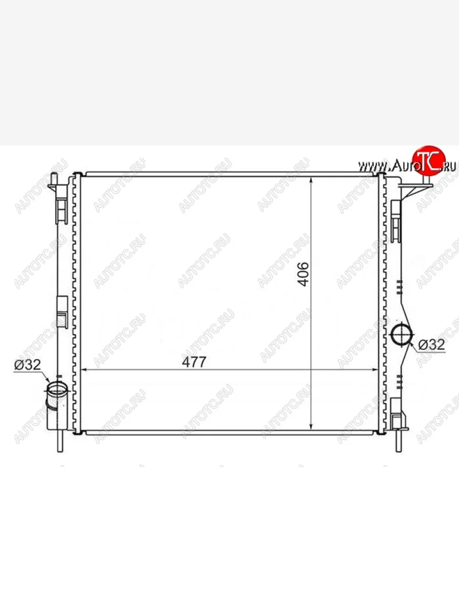Радиатор двигателя SAT Лада ВАЗ Ларгус дорестайлинг R90 (2012-2021)  в Керчи Республика Крым