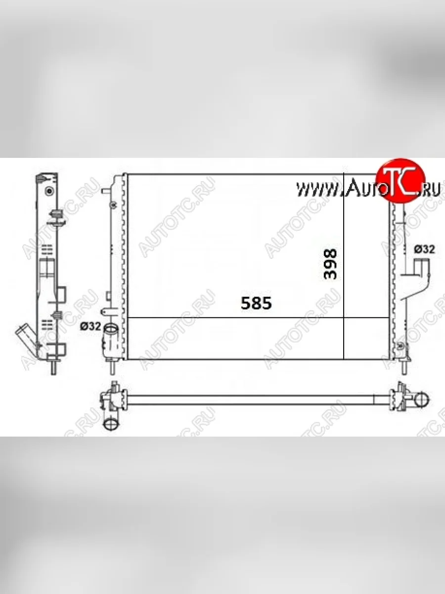 Радиатор двигателя SAT Renault Logan 1 рестайлинг (2010-2016)  в Перми Пермском крае