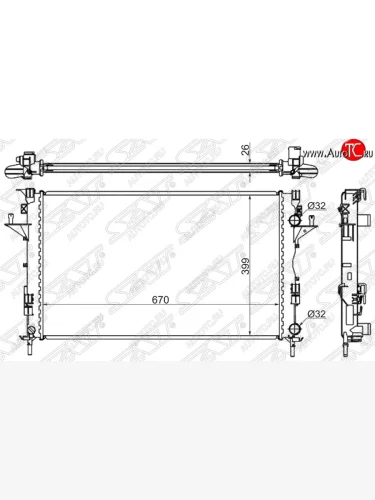 Радиатор двигателя SAT Renault Espace 4 (2002-2014)