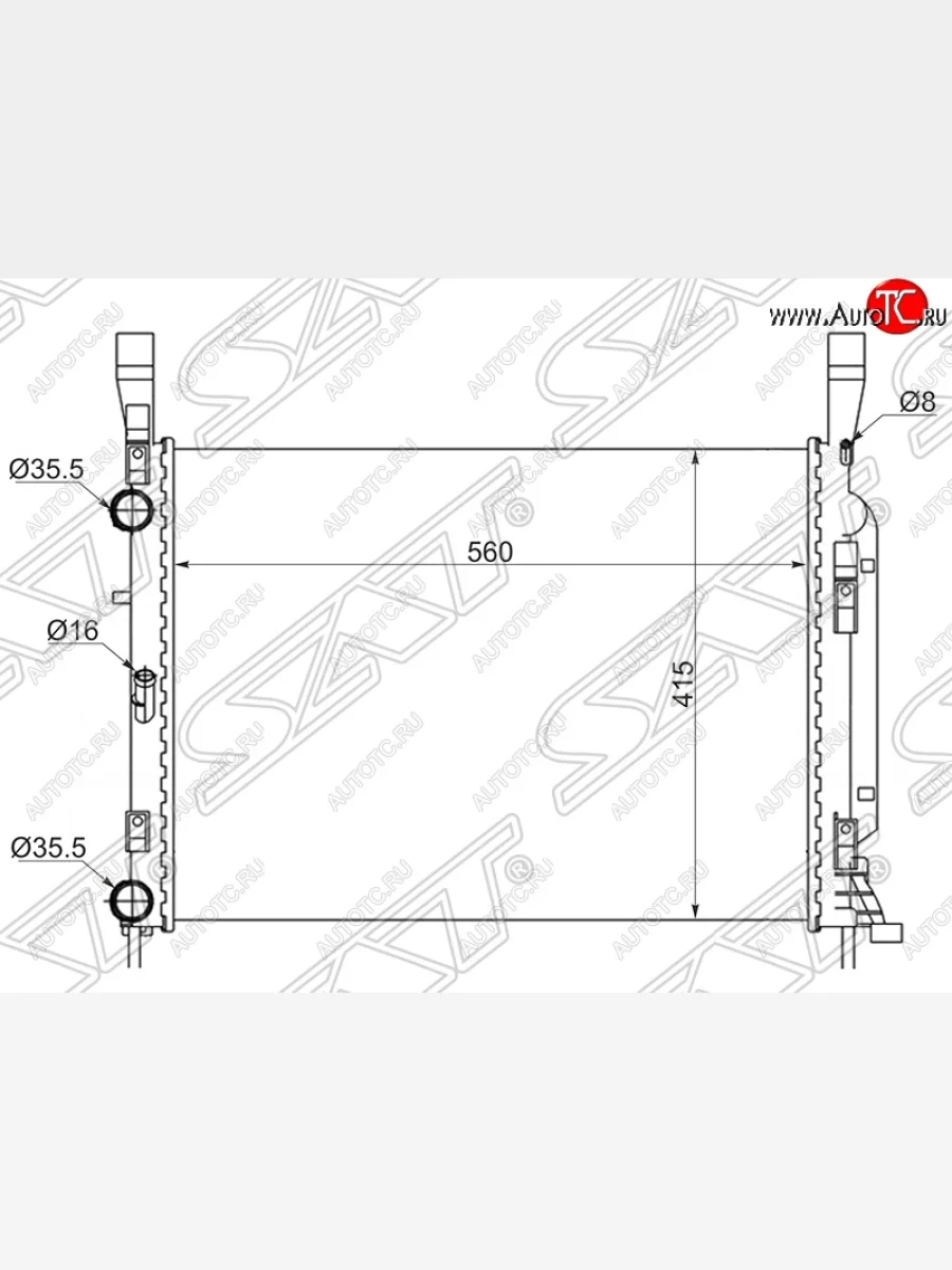 Радиатор двигателя SAT Renault Kangoo KW0 дорестайлинг (2008-2013)  в Керчи Республика Крым
