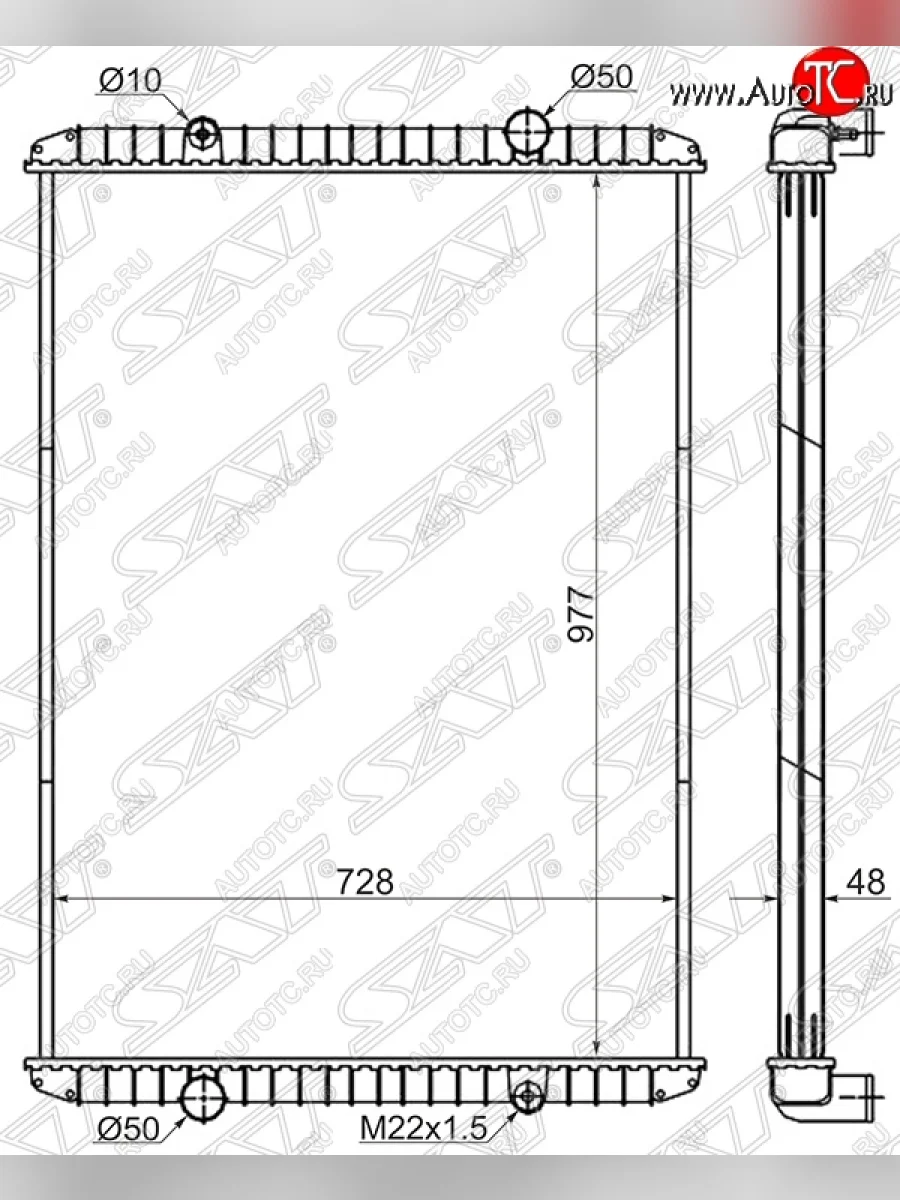 Радиатор двигателя SAT  Renault Magnum (1990-2005)  в Керчи Республика Крым