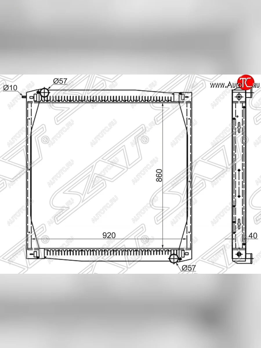 Радиатор двигателя SAT Scania 4-series (1997-2007)  с доставкой в г. Керчь