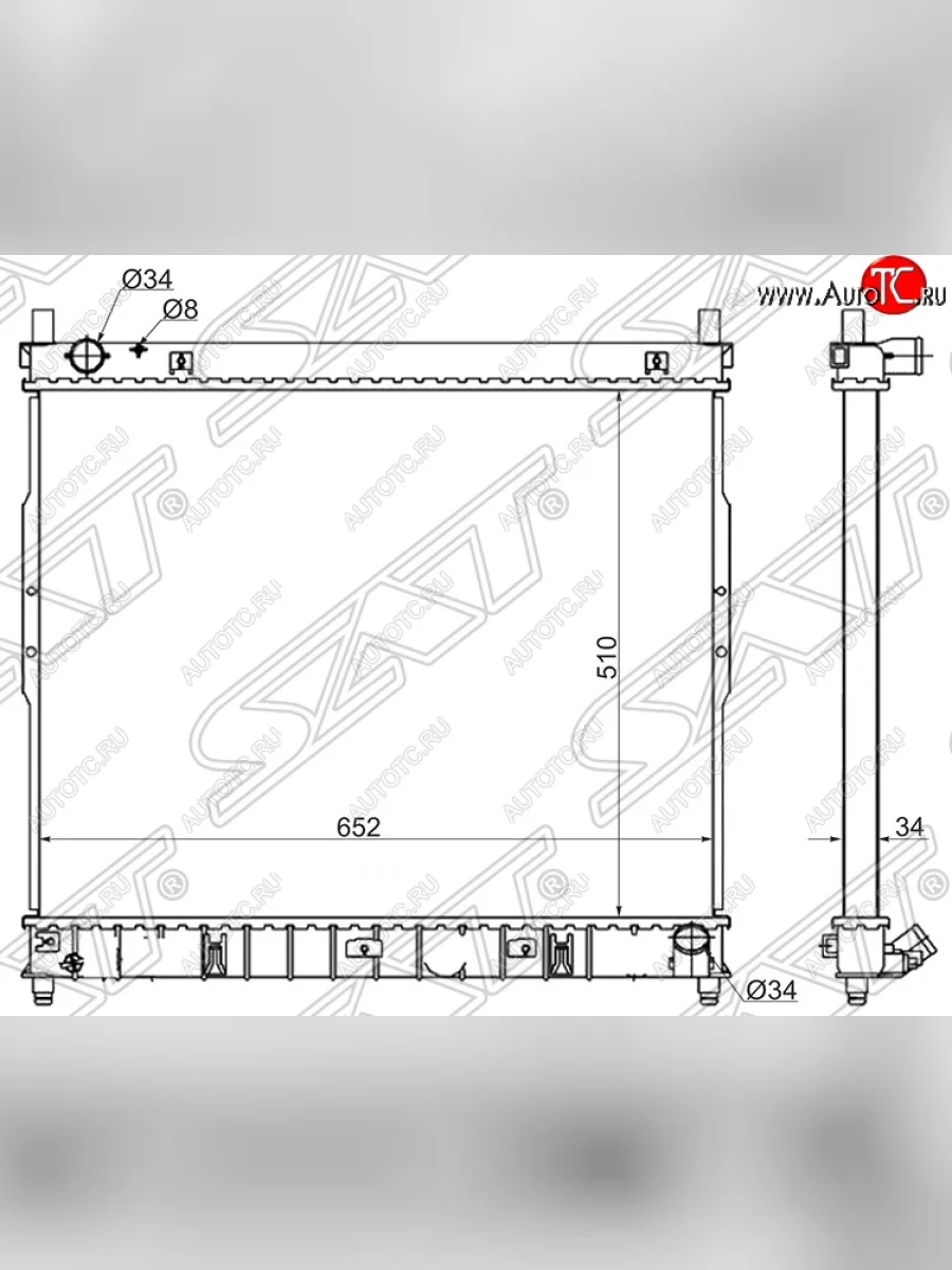 Радиатор двигателя SAT SSANGYONG Rexton Y200 (2001-2006)  с доставкой в г. Керчь