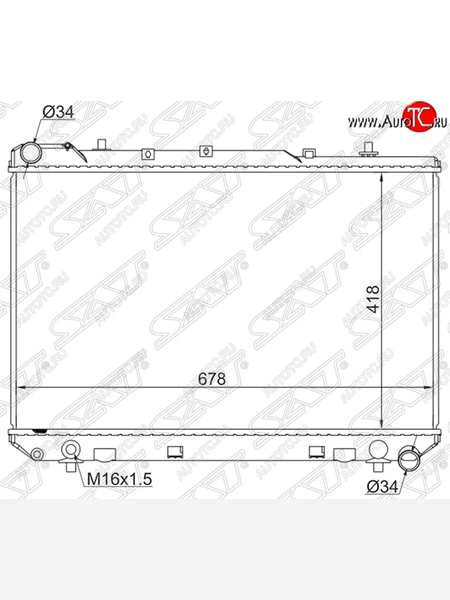 Радиатор двигателя SAT SSANGYONG Korando 2 (1996-2006)  в Перми Пермском крае