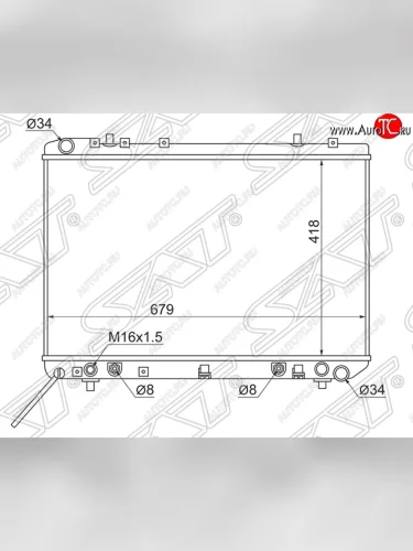 Радиатор двигателя SAT SSANGYONG Musso (1993-2005)