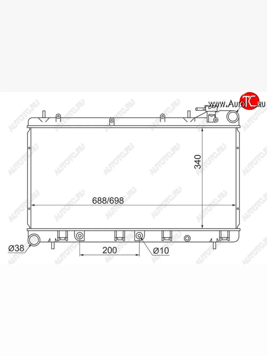 Радиатор двигателя SAT Subaru Forester SF рестайлинг (2000-2002)  в Самаре Самарской области