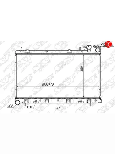 Радиатор двигателя SAT (пластинчатый) Subaru Impreza GD седан дорестайлинг (2000-2002)