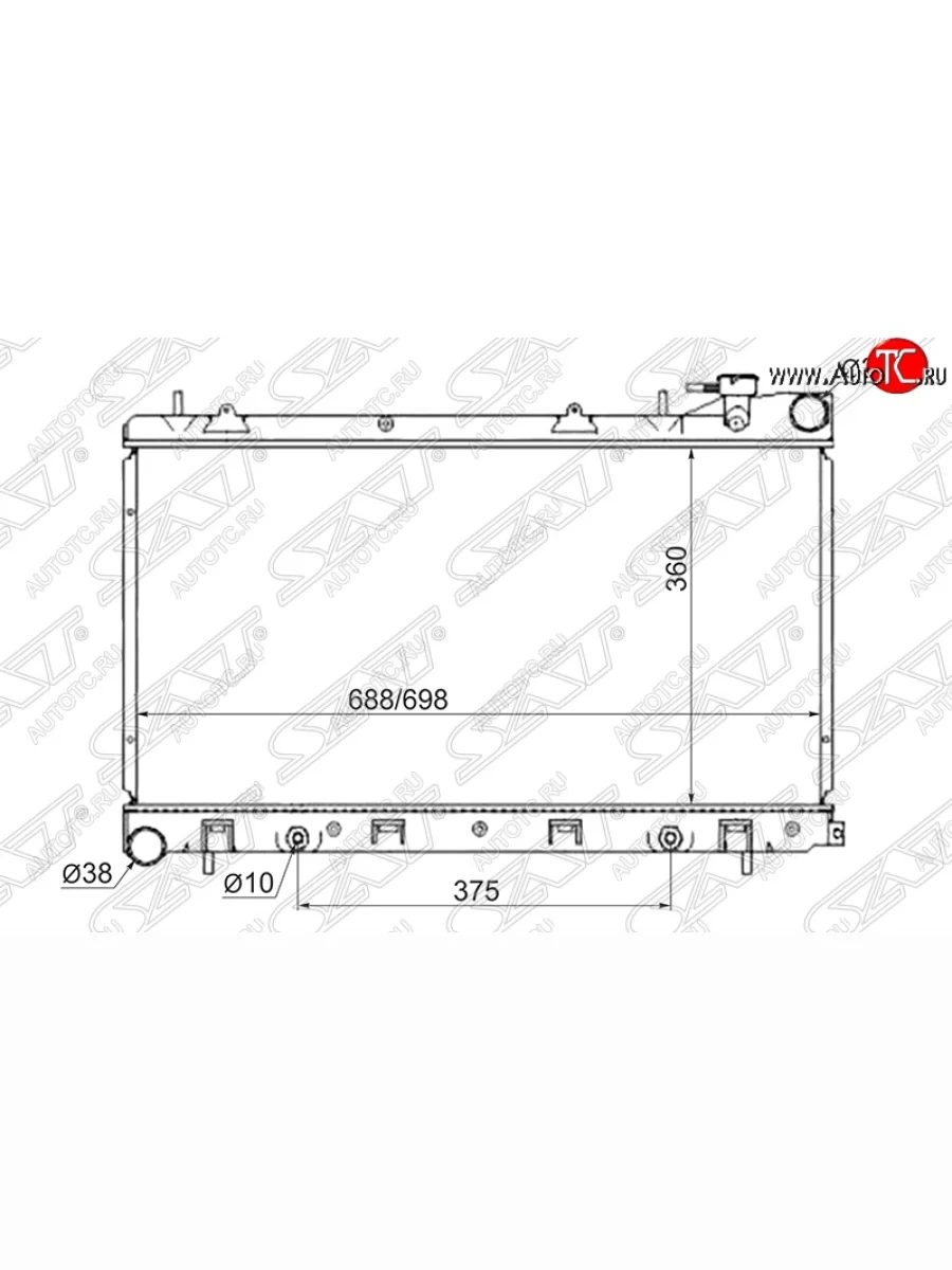 Радиатор двигателя SAT (пластинчатый) Subaru Forester SG дорестайлинг (2002-2005)  в Самаре Самарской области