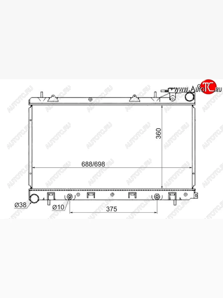 Радиатор двигателя SAT (пластинчатый) Subaru Forester SG дорестайлинг (2002-2005)  в Перми Пермском крае