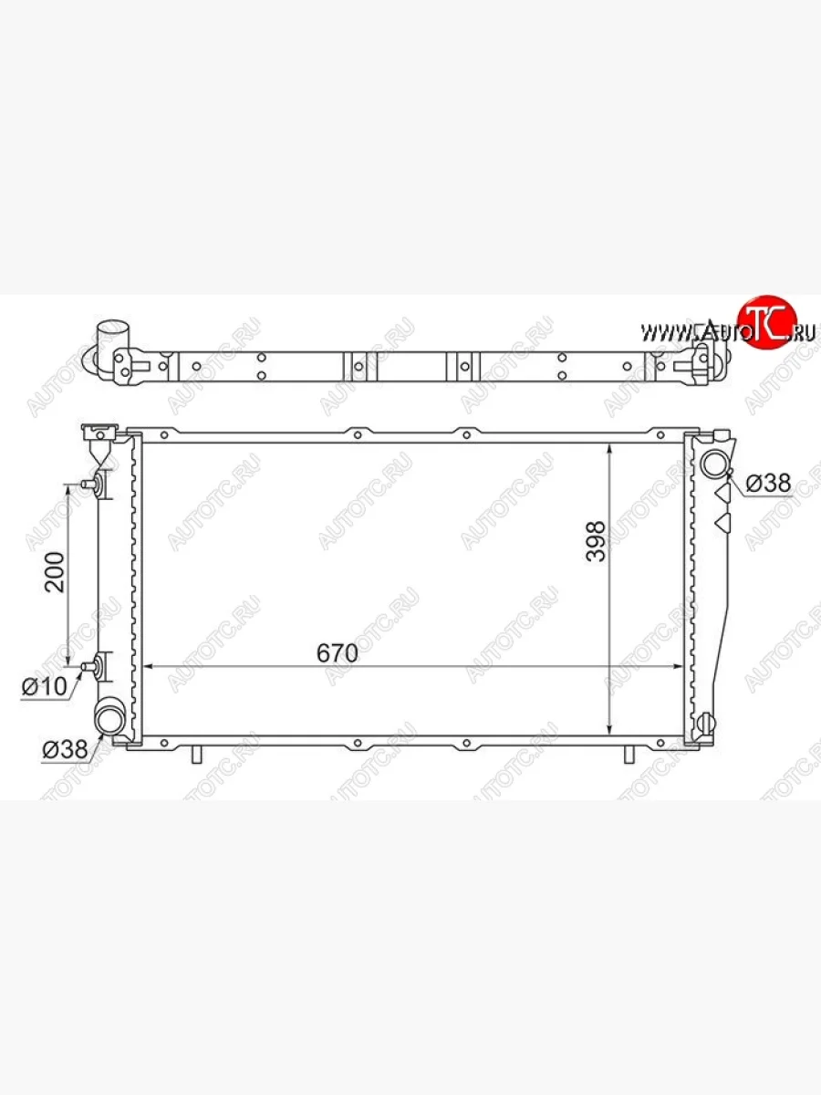 Радиатор двигателя SAT Subaru Forester SF дорестайлинг (1997-2000)  в Воронеже Воронежской области