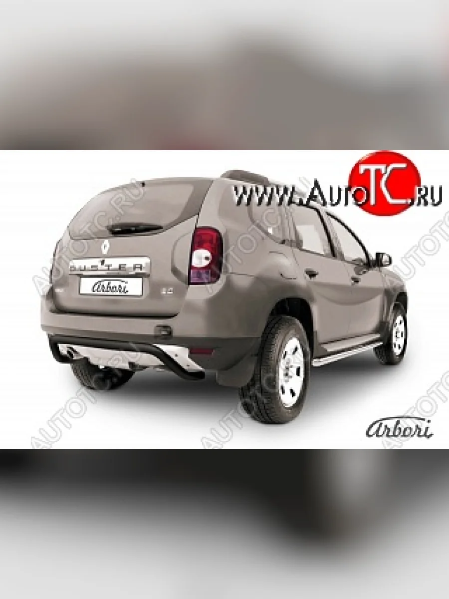 Защита заднего бампера Arbori Renault Duster HS дорестайлинг (2010-2015)  в Керчи Республика Крым