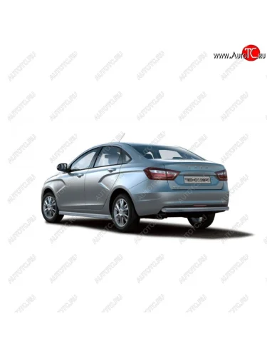 Защита заднего бампера ТехноСфера (Техно Сфера) (Сталь с покрытием, 51 мм) Лада ВАЗ Веста  2180 (2015-2023) седан дорестайлинг