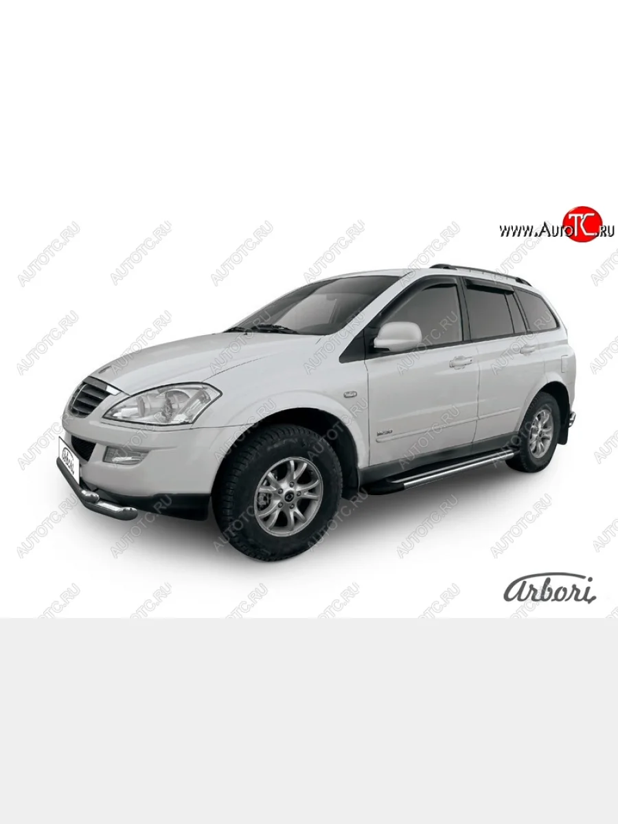 Порожки для ног Arbori Luxe Black SSANGYONG Kyron рестайлинг (2007-2016)  с доставкой в г. Керчь