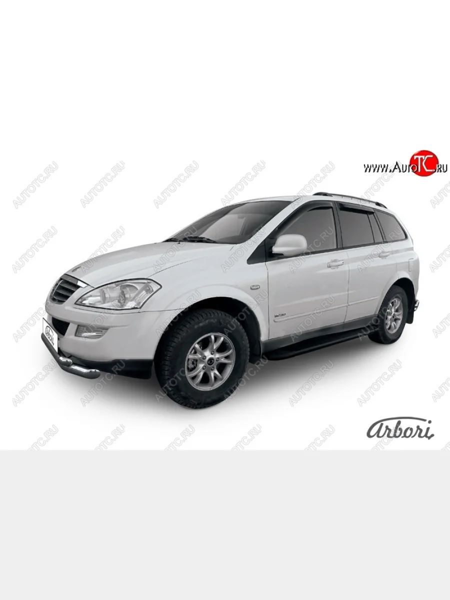Порожки для ног Arbori Optima Black SSANGYONG Kyron рестайлинг (2007-2016)  в Перми Пермском крае