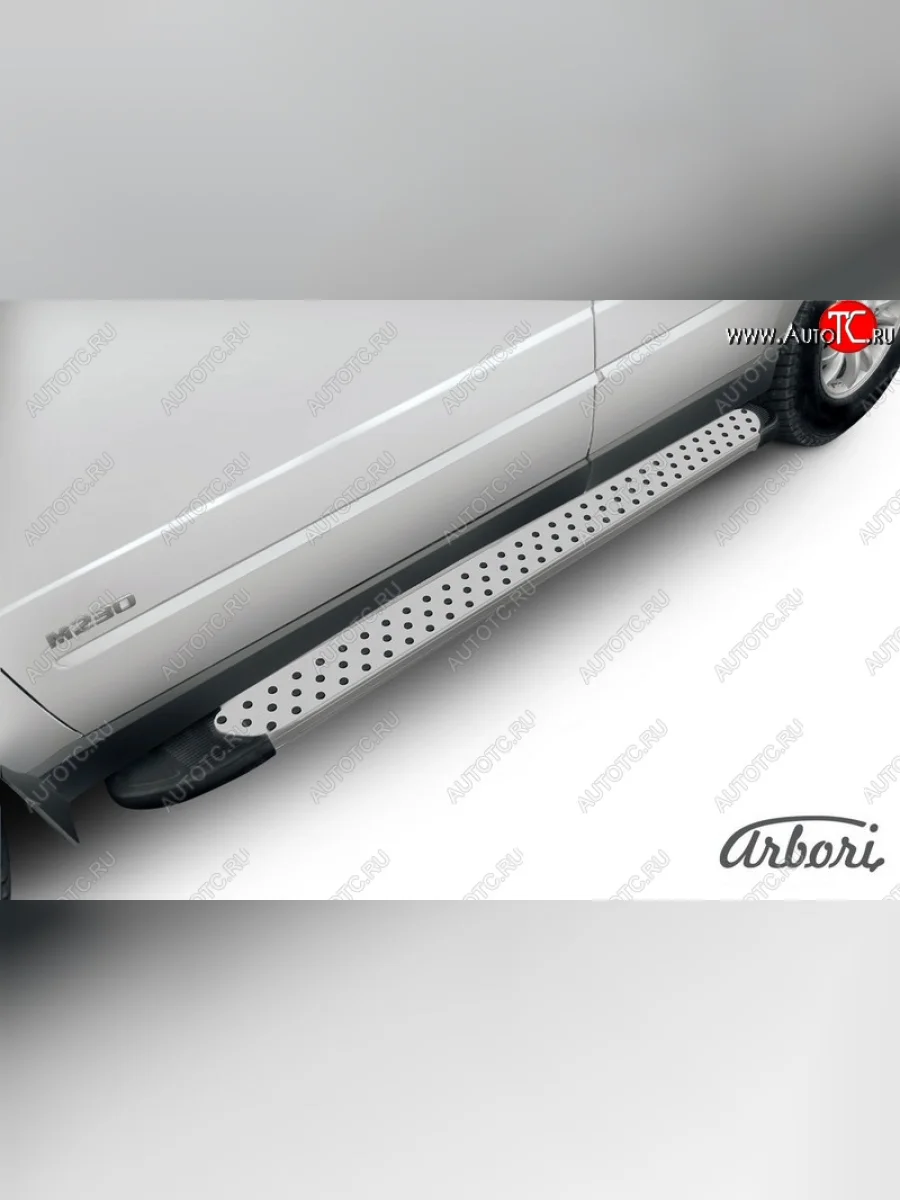 Порожки для ног Arbori Standart Silver SSANGYONG Kyron рестайлинг (2007-2016)  с доставкой в г. Керчь