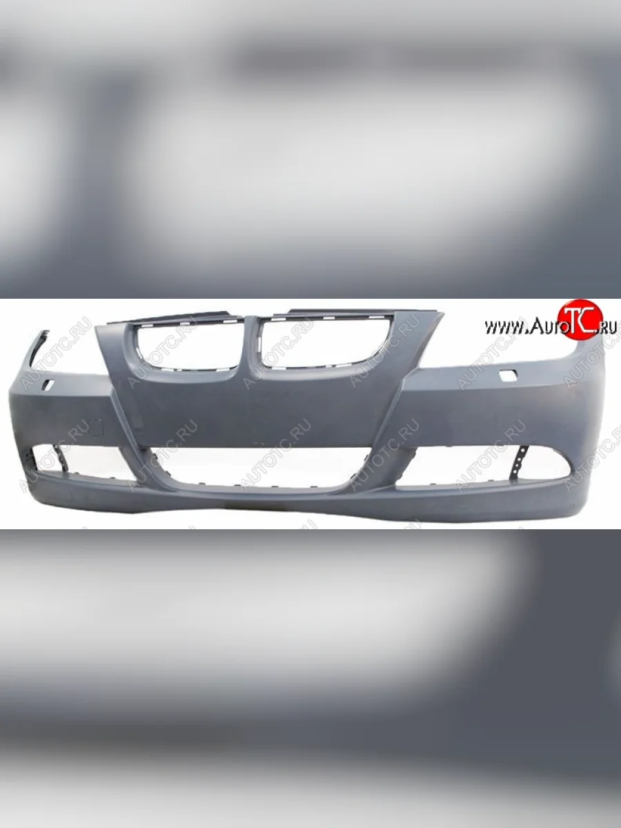 Передний бампер SAT (с отв. под омыватели, пр-во Тайвань) BMW 3 серия E91 универсал дорестайлинг (2004-2008) (Неокрашенный)  в Воронеже Воронежской области