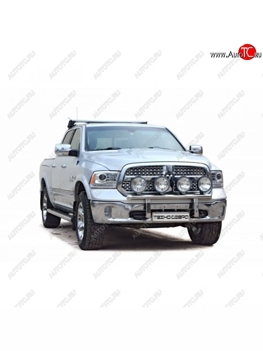 Защита переднего бампера ТехноСфера (Техно Сфера) Dodge Ram 1500 4 DJ,DS Quad Cab (2008-2012)  в Перми Пермском крае