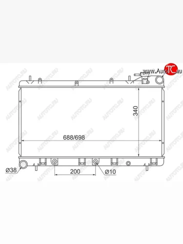 Радиатор двигателя SAT Subaru Forester SF дорестайлинг (1997-2000)