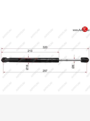 Упор крышки багажника SAT (газовый) Audi 100 С4 универсал (1990-1995)