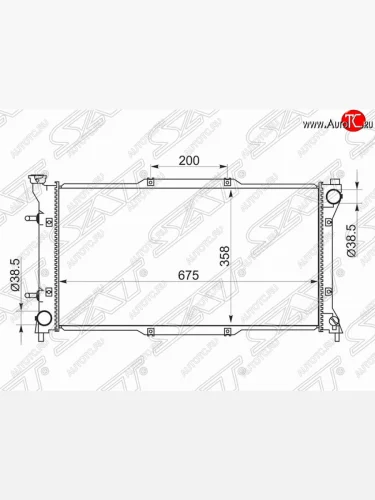 Радиатор двигателя SAT Subaru Legacy BD/B11 седан дорестайлинг (1993-1996)