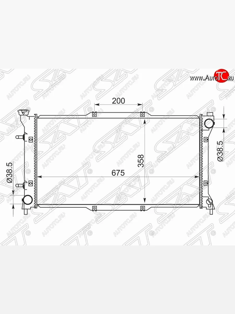 Радиатор двигателя SAT Subaru Legacy BD/B11 седан дорестайлинг (1993-1996)  в Керчи Республика Крым