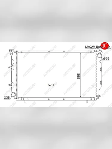 Радиатор двигателя SAT Subaru Legacy BD/B11 седан дорестайлинг (1993-1996)