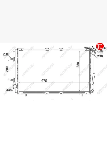 Радиатор двигателя SAT Subaru Legacy BD/B11 седан дорестайлинг (1993-1996)