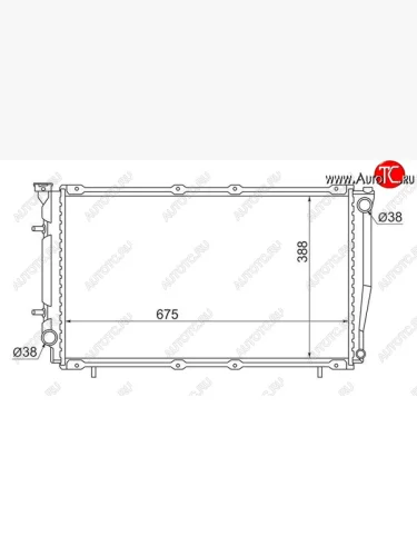 Радиатор двигателя SAT Subaru Legacy BD/B11 седан дорестайлинг (1993-1996)