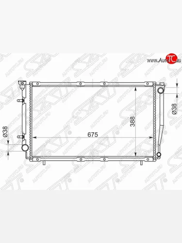 Радиатор двигателя SAT Subaru Legacy BD/B11 седан дорестайлинг (1993-1996)