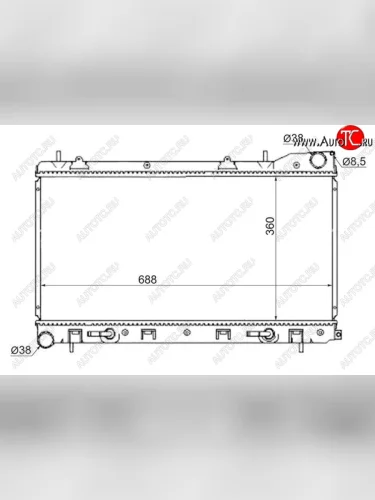 Радиатор двигателя SAT (пластинчатый, turbo) Subaru Impreza GD седан дорестайлинг (2000-2002)