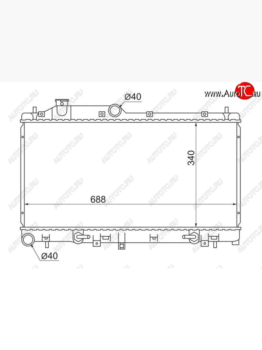 Радиатор двигателя SAT Subaru Outback BP дорестайлинг универсал (2003-2006)  в Перми Пермском крае
