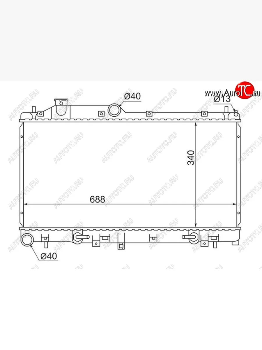 Радиатор двигателя SAT Subaru Outback BP дорестайлинг универсал (2003-2006)  в Перми Пермском крае