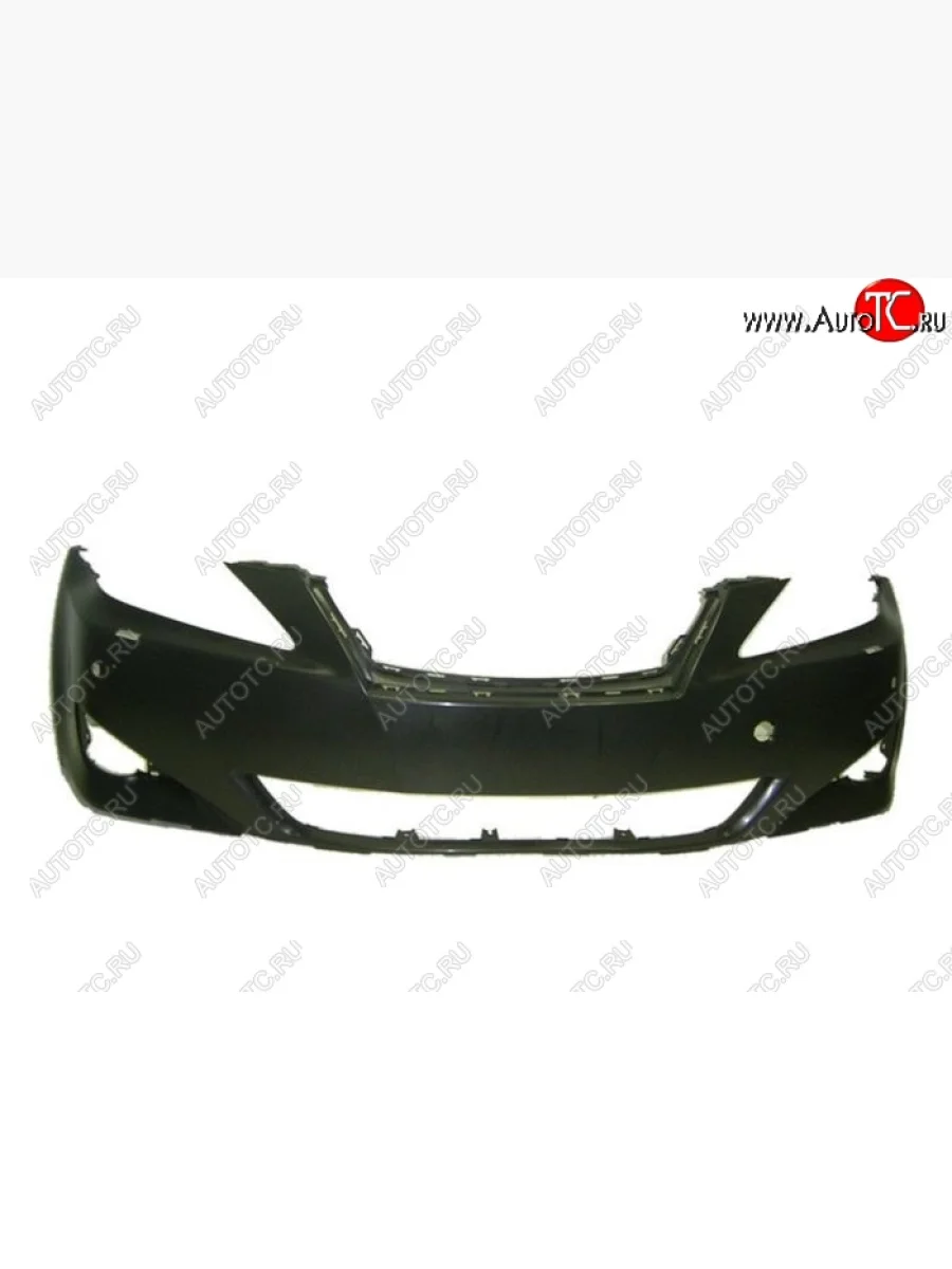 Передний бампер SAT (с отверстиями под омыватели / сонары, пр-во Тайвань) Lexus IS250 XE20 седан дорестайлинг (2005-2013) (Неокрашенный)  в Перми Пермском крае